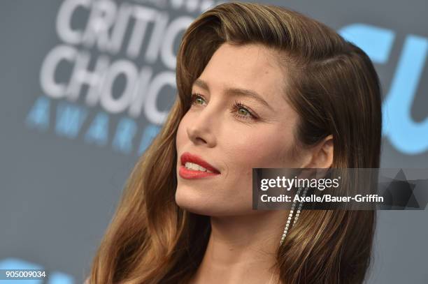 Actress Jessica Biel attends the 23rd Annual Critics' Choice Awards at Barker Hangar on January 11, 2018 in Santa Monica, California.