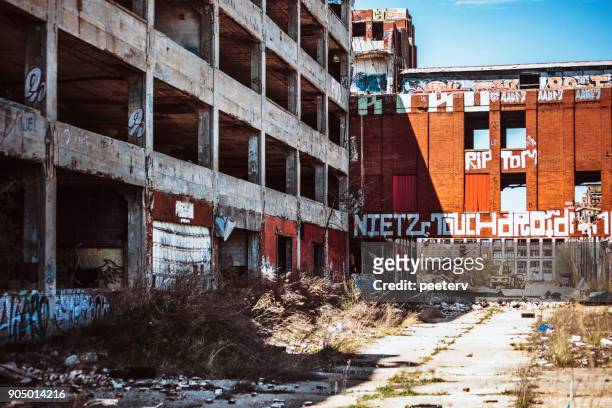 abandoned plant - detroit, michigan - packard stock pictures, royalty-free photos & images