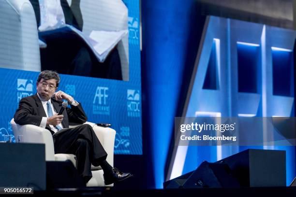 Takehiko Nakao, president of the Asian Development Bank , attends the Hong Kong Asian Financial Forum in Hong Kong, China, on Monday, Jan. 15, 2017....