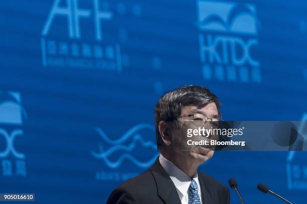 Takehiko Nakao, president of the Asian Development Bank , speaks during the Hong Kong Asian Financial Forum in Hong Kong, China, on Monday, Jan. 15,...