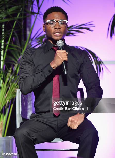 Cameron Brown performs onstage at the 49th NAACP Image Awards Non-Televised Awards Dinner at the Pasadena Conference Center on January 14, 2018 in...