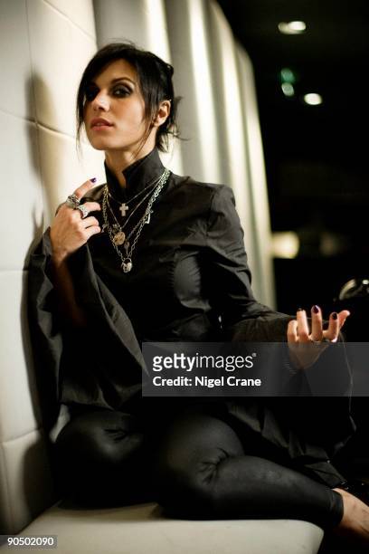 Cristina Scabbia from Lacuna Coil posed in Leeds on November 08 2008