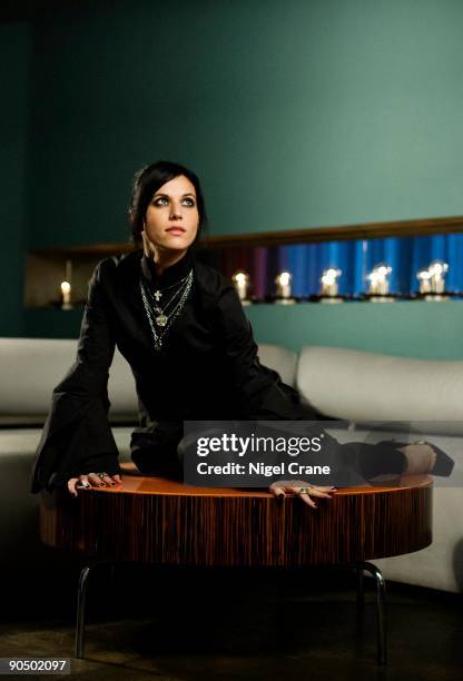 Cristina Scabbia from Lacuna Coil posed in Leeds on November 08 2008