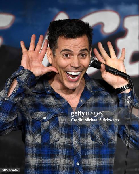 Comedian Steve O performs during his appearance at The Ice House Comedy Club on January 14, 2018 in Pasadena, California.
