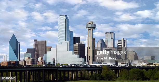 dallas skyline - trinity river texas 個照片及圖片檔