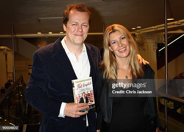 Tom and Sara Parker Bowles attend the launch of Tom Parker Bowles' 'Full English' at Selfridges on September 9, 2009 in London, England.