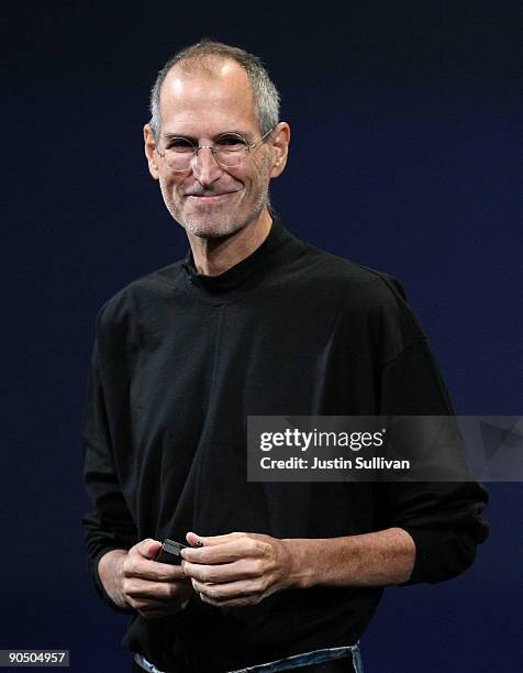 Apple CEO Steve Jobs speaks during a special event September 9, 2009 in San Francisco, California.