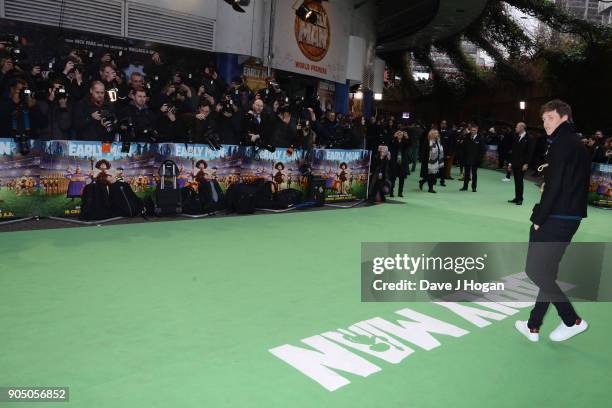 Eddie Redmayne attends the 'Early Man' World Premiere held at BFI IMAX on January 14, 2018 in London, England.