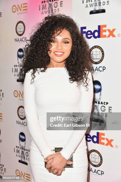 Jaylen Barron at the 49th NAACP Image Awards Non-Televised Awards Dinner at the Pasadena Conference Center on January 14, 2018 in Pasadena,...