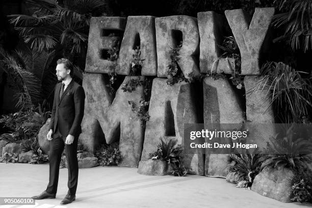 Tom Hiddleston attends the 'Early Man' World Premiere held at BFI IMAX on January 14, 2018 in London, England.