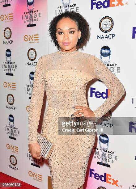 Demetria McKinney at the 49th NAACP Image Awards Non-Televised Awards Dinner at the Pasadena Conference Center on January 14, 2018 in Pasadena,...