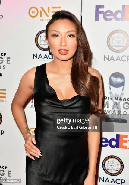 Jeannie Mai at the 49th NAACP Image Awards Non-Televised Awards Dinner at the Pasadena Conference Center on January 14, 2018 in Pasadena, California.