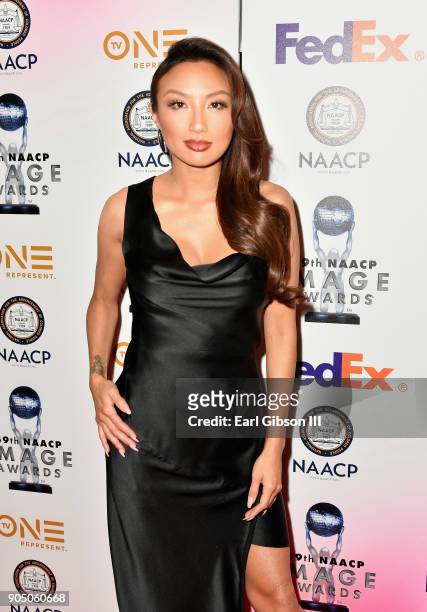 Jeannie Mai at the 49th NAACP Image Awards Non-Televised Awards Dinner at the Pasadena Conference Center on January 14, 2018 in Pasadena, California.