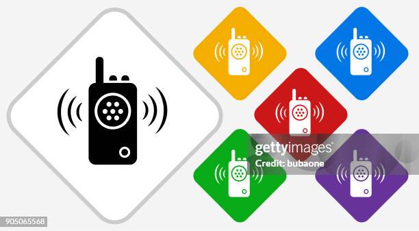willkie talkie color diamond vector icon - walkie talkie stock illustrations