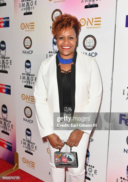 Tia Smith at the 49th NAACP Image Awards Non-Televised Awards Dinner at the Pasadena Conference Center on January 14, 2018 in Pasadena, California.