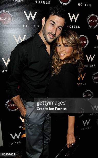 Singer Rachel Stevens and her husband, actor Alex Bourne, attend the party to celebrate the launch of the new Eclipse bar and lounge at W Barcelona...