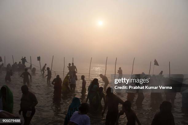 india-makar sankranti festival - saraswati river stock pictures, royalty-free photos & images