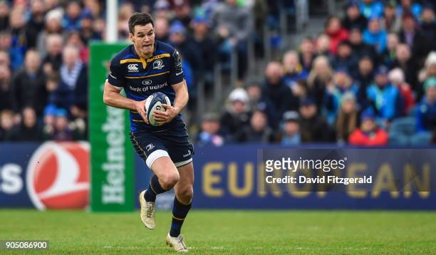Dublin , Ireland - 14 January 2018; Jonathan Sexton of Leinster during the European Rugby Champions Cup Pool 3 Round 5 match between Leinster and...