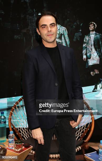 Ion Fiz attends the Mercedes-Benz Fashion Week Madrid 67th Edition press conference at the Only You Hotel on January 12, 2018 in Madrid, Spain.