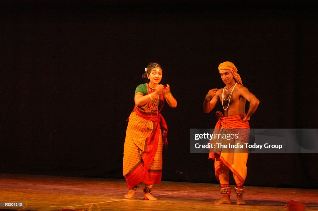 Dance Drama by Aradhana Dance Troupe, performing at Naradhaghana Sabha, During the Festival in Chennai, Tamil Nadu, India