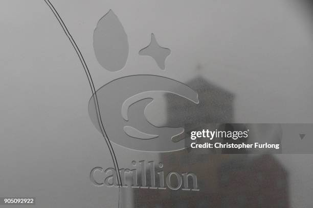 Company signage is seen outside the headquarters of construction company Carillion on January 15, 2018 in Wolverhampton, England. The company has...