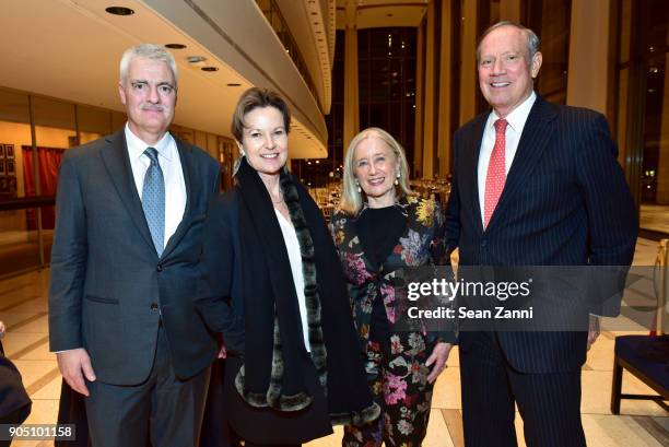 Stephen Benko, Kati Marton, Kathryn Livingston Forgan and George Pataki attend Friends of Budapest Festival Orchestra Gala 2018 at David Geffen Hall...