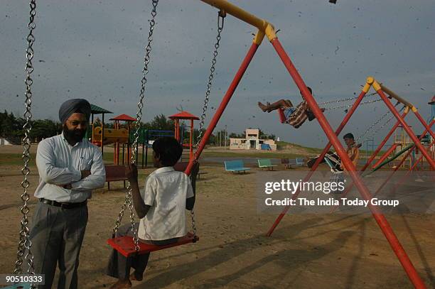 Gagandeep Singh Bedi, Collector of Cuddalore at the Children Park which has been Created at the Silver Beach, Devanampattinam where lots of Lifes and...