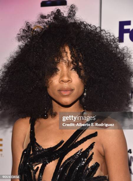 Singer Naitia 'Lil Mama' Kirkland attends the 49th NAACP Image Awards Non-Televised Award Show at The Pasadena Civic Auditorium on January 14, 2018...