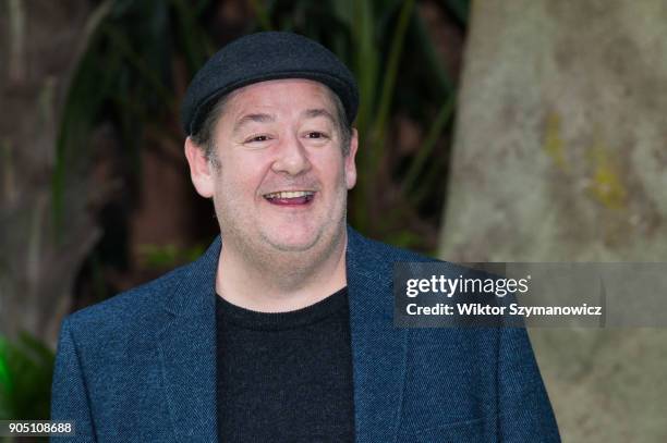 Johnny Vegas arrives for the world film premiere of "Early Man" at the BFI Imax cinema in the South Bank district of London. January 14, 2018 in...