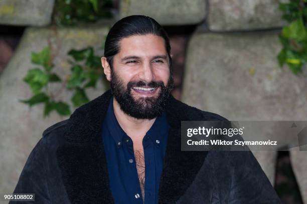 Kayvan Novak arrives for the world film premiere of "Early Man" at the BFI Imax cinema in the South Bank district of London. January 14, 2018 in...