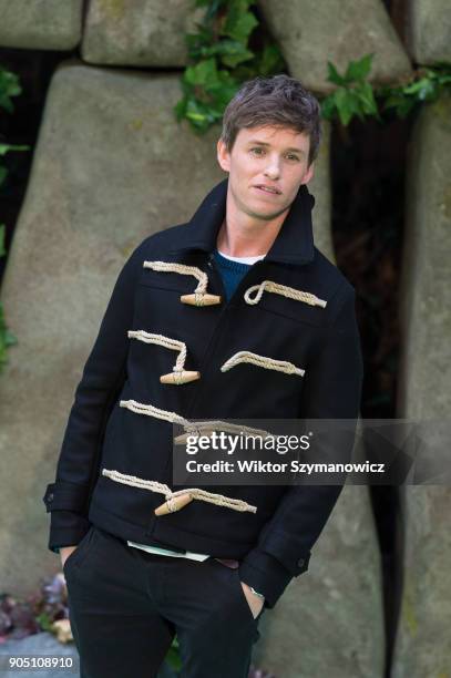 Eddie Redmayne arrives for the world film premiere of "Early Man" at the BFI Imax cinema in the South Bank district of London. January 14, 2018 in...