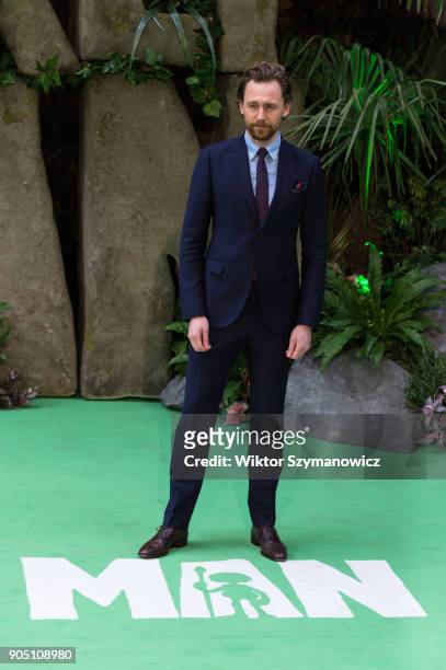 Tom Hiddleston arrives for the world film premiere of "Early Man" at the BFI Imax cinema in the South Bank district of London. January 14, 2018 in...