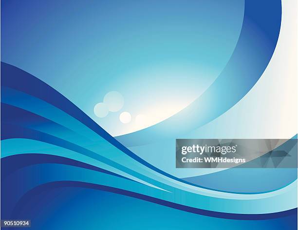 blue wave background image - ocean background stock illustrations