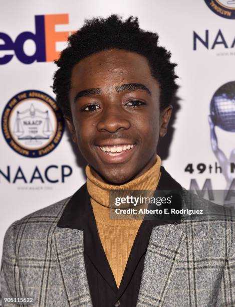 Actor Caleb McLaughlin attends the 49th NAACP Image Awards Non-Televised Award Show at The Pasadena Civic Auditorium on January 14, 2018 in Pasadena,...