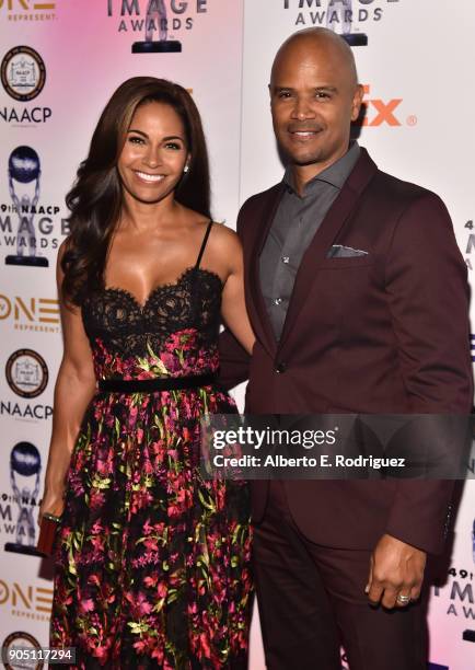 Actress Salli Richardson-Whitfield and Producer Dondre Whitfield attend the 49th NAACP Image Awards Non-Televised Award Show at The Pasadena Civic...