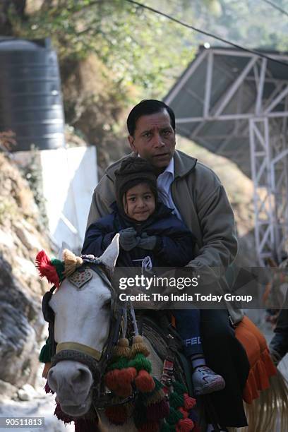 Devotees going to Mata Vaishno Devi Mandir .