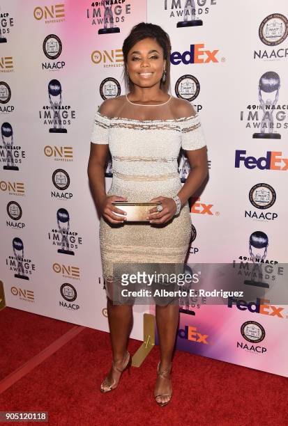 Host Jemele Hill attends the 49th NAACP Image Awards Non-Televised Award Show at The Pasadena Civic Auditorium on January 14, 2018 in Pasadena,...
