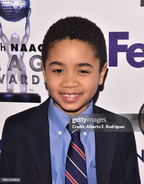 Actor Ethan Hutchison attends the 49th NAACP Image Awards Non-Televised Award Show at The Pasadena Civic Auditorium on January 14, 2018 in Pasadena,...