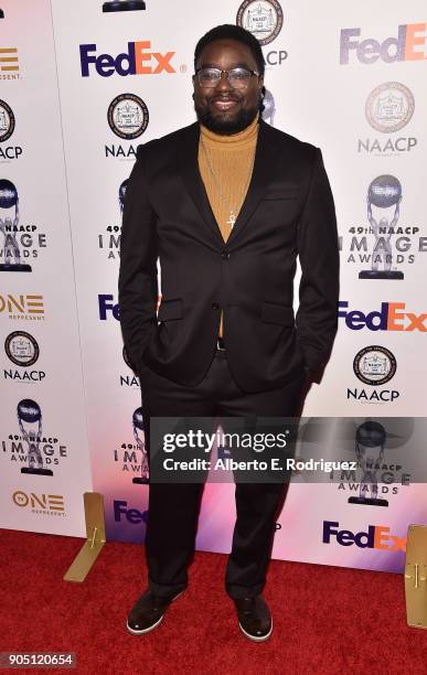 Actor Lil Rel Howery attends the 49th NAACP Image Awards Non-Televised Award Show at The Pasadena Civic Auditorium on January 14, 2018 in Pasadena,...