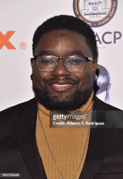 Actor Lil Rel Howery attends the 49th NAACP Image Awards Non-Televised Award Show at The Pasadena Civic Auditorium on January 14, 2018 in Pasadena,...
