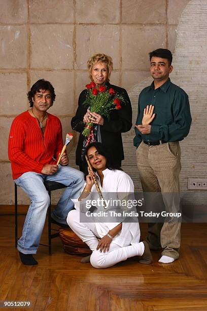 Niladri Paul with Blossam Kochar, Dr Pradeep Sharma, Dr Neelam Sharma posing for the photograph in New Delhi, India on Wednsday, January 25, 2006.