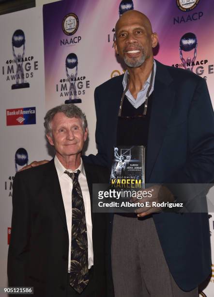 Writer Kareem Abdul-Jabbar attends the 49th NAACP Image Awards Non-Televised Award Show at The Pasadena Civic Auditorium on January 14, 2018 in...