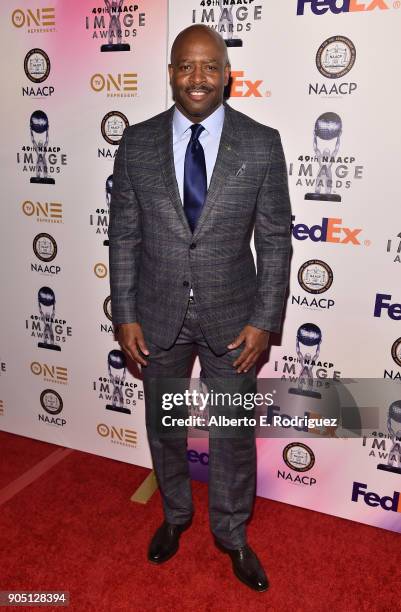 Astronaut Leland Melvin attends the 49th NAACP Image Awards Non-Televised Award Show at The Pasadena Civic Auditorium on January 14, 2018 in...