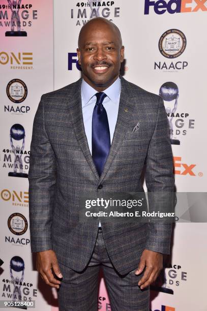 Astronaut Leland Melvin attends the 49th NAACP Image Awards Non-Televised Award Show at The Pasadena Civic Auditorium on January 14, 2018 in...