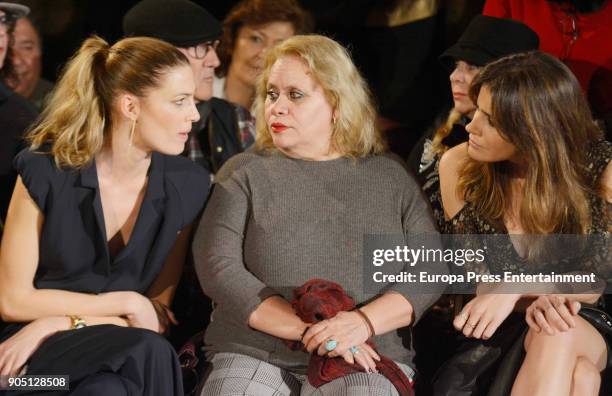 Laura Sanchez, Carmina Barrios and Isabel Jimenez attend 'We love Flamenco 2018' on January 13, 2018 in Seville, Spain.