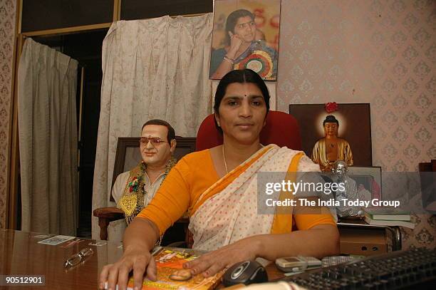 Lakshmi Parvathi, wife of the late NT Rama Rao, Chief Minister of Andhra Pradesh, India