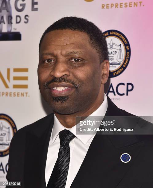 President and CEO Derrick Johnson attends the 49th NAACP Image Awards Non-Televised Award Show at The Pasadena Civic Auditorium on January 14, 2018...