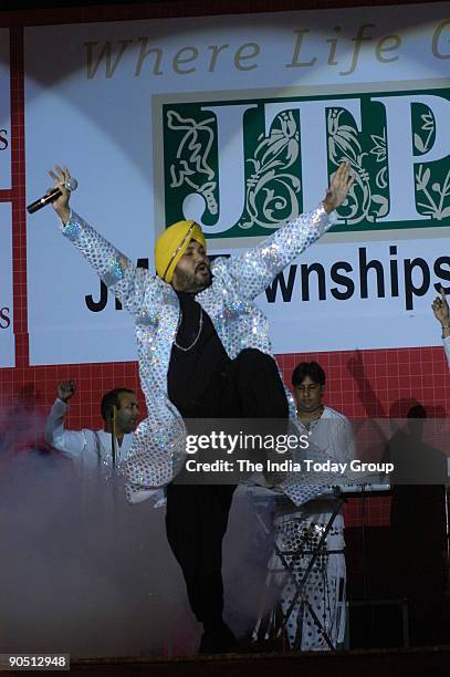 Daler Mehndi, Punjabi pop-singer performing in New Delhi, India