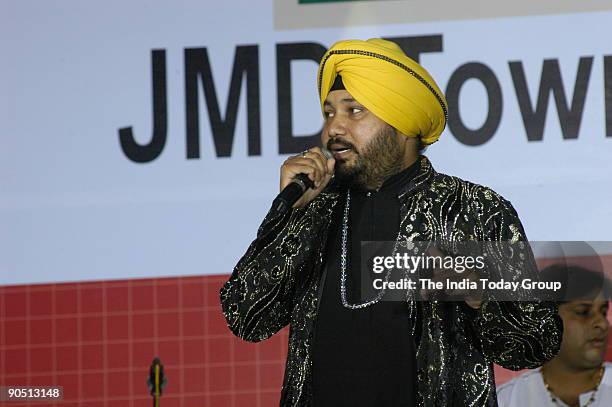 Daler Mehndi, Punjabi pop-singer performing in New Delhi, India