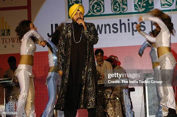 Daler Mehndi, Punjabi pop-singer performing in New Delhi, India